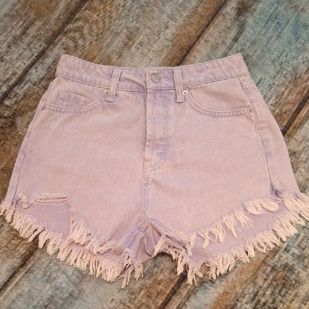 Wild Fable Light Purple Frayed Jean Shorts.  Size 0